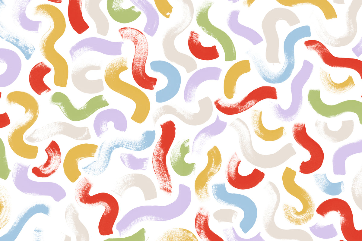 Wiggle Multi-Coloured mural by Hovia