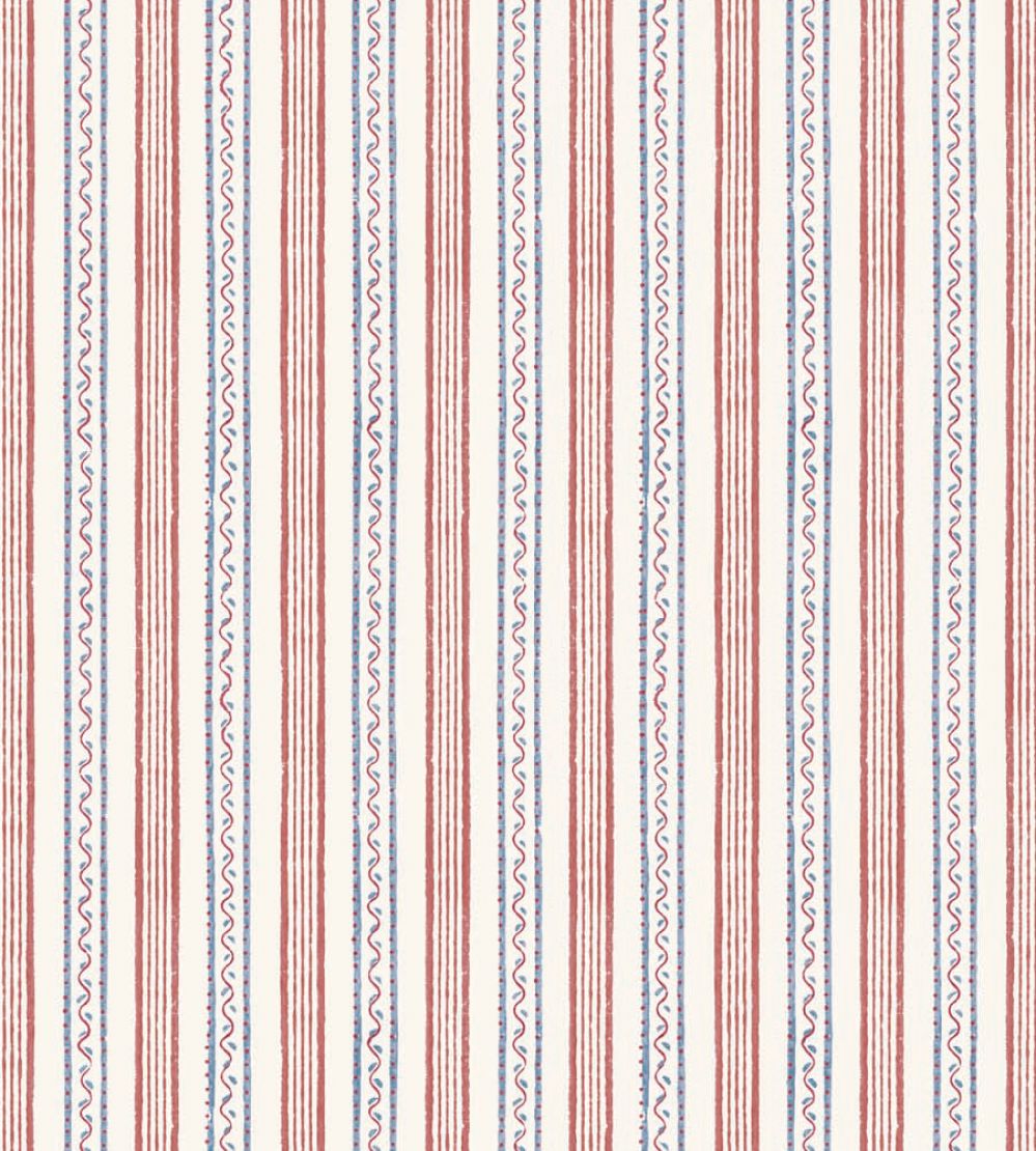 Wiggle Stripe Wallpaper by DADO 01 Ruby