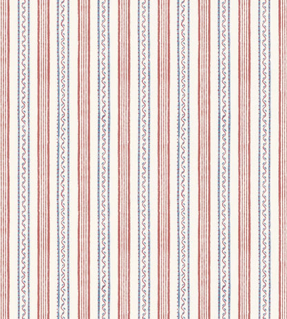 Wiggle Stripe Wallpaper by DADO 01 Ruby