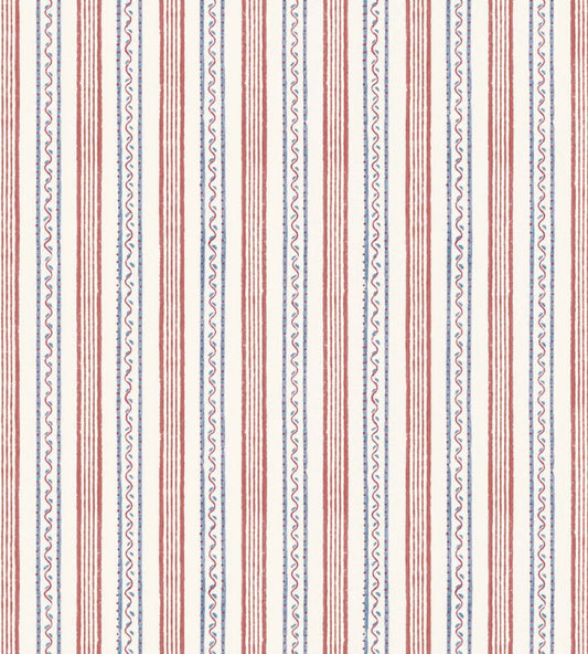 Wiggle Stripe Wallpaper by DADO 01 Ruby