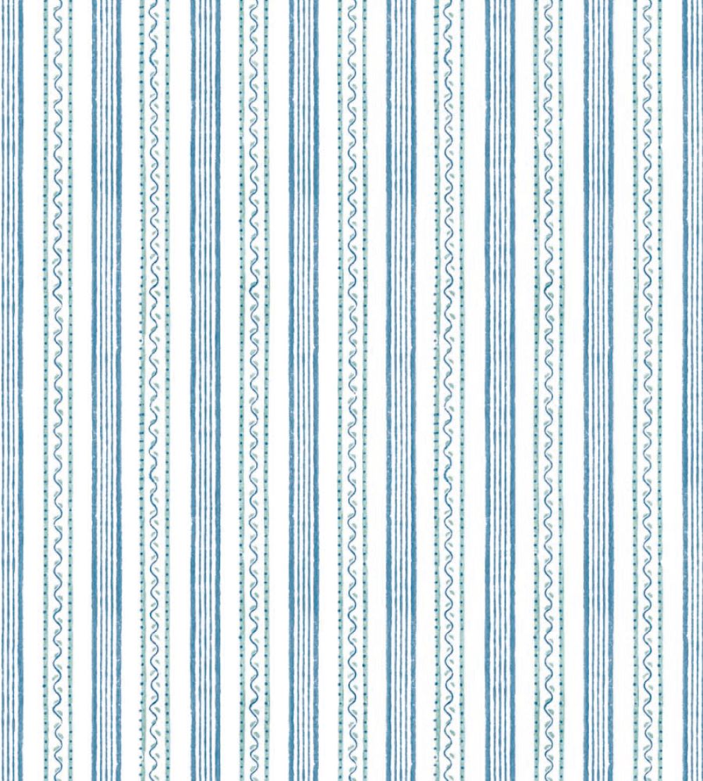 Wiggle Stripe Wallpaper by DADO 02 Blue