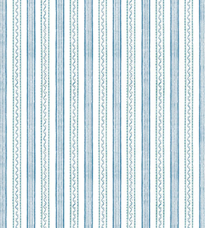 Wiggle Stripe Wallpaper by DADO 02 Blue