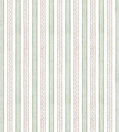 Wiggle Stripe Wallpaper by DADO 03 Green and Pink