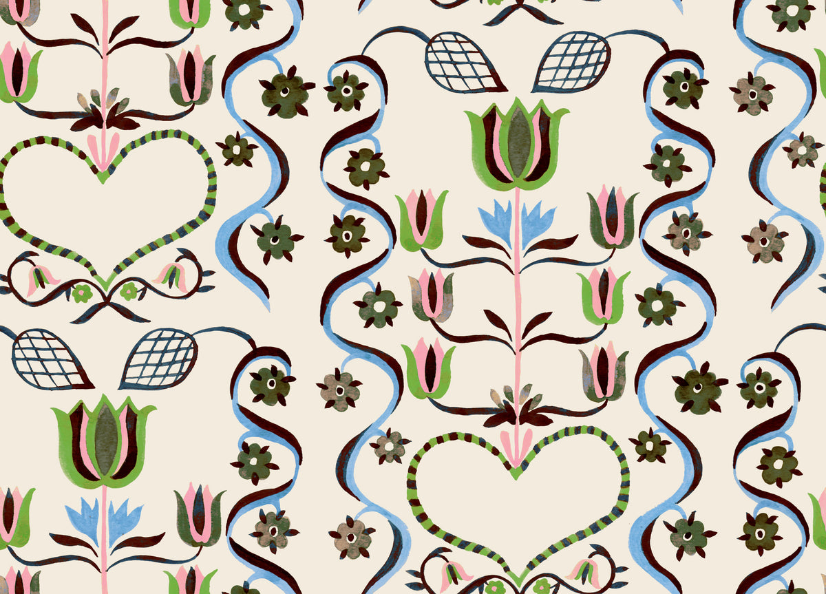 Wild at Heart Tulip mural by Bien Fait