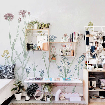 Wild Chalk mural by Coordonné in Day, shown in a styled room