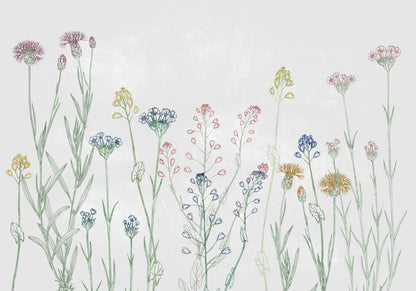 Wild Chalk mural by Coordonné in Day, flat pattern view