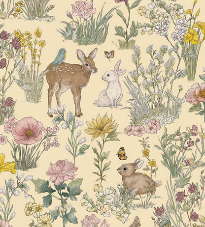 Wonderland Wallpaper by Eijffinger Clotted Cream