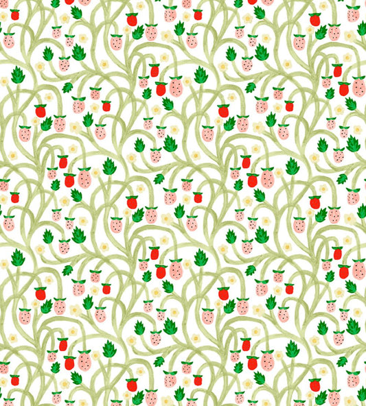 Wild Strawberries Wallpaper by DADO 01 With Cream