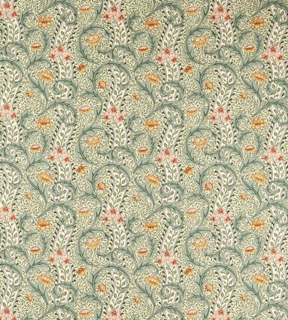 Wild Tulip & Vine Fabric by Morris & Co Bayleaf/Ochre