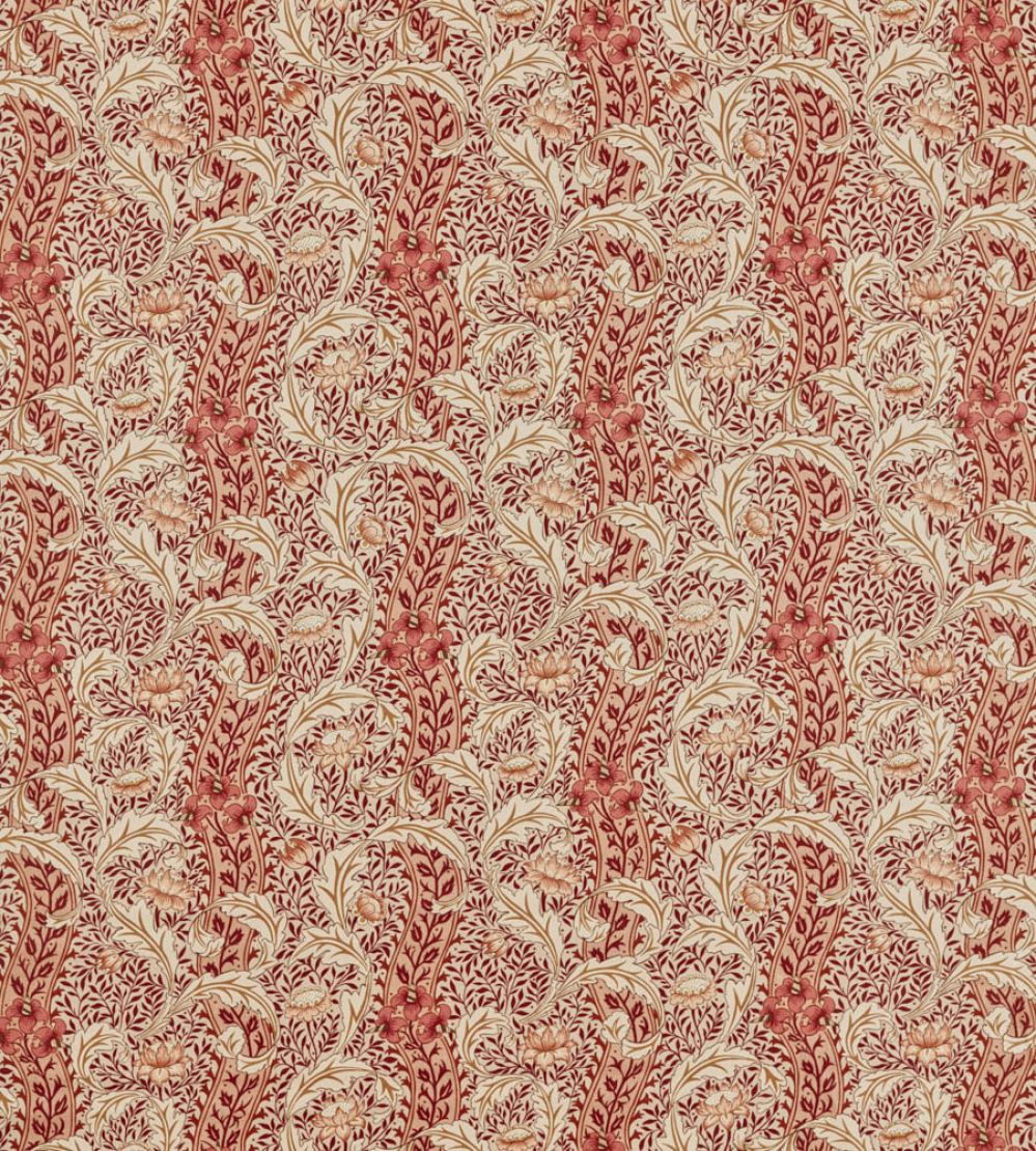 Wild Tulip & Vine Fabric by Morris & Co Linen/Plum