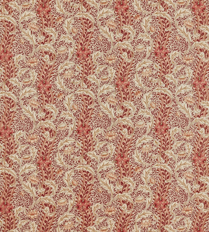 Wild Tulip & Vine Fabric by Morris & Co Linen/Plum