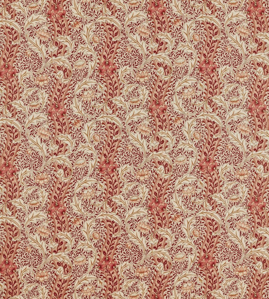 Wild Tulip & Vine Fabric by Morris & Co Linen/Plum