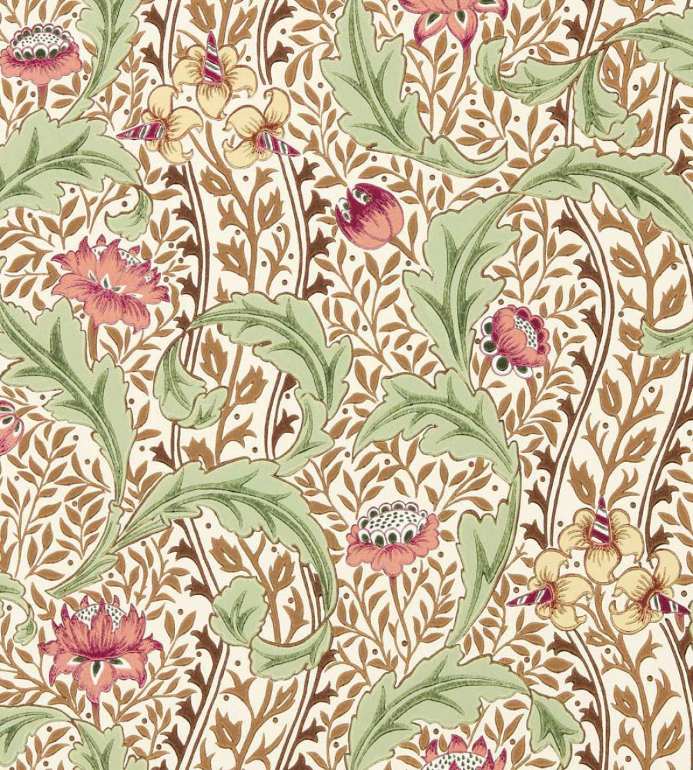 Wild Tulip & Vine Wallpaper by Morris & Co Rose/Linen