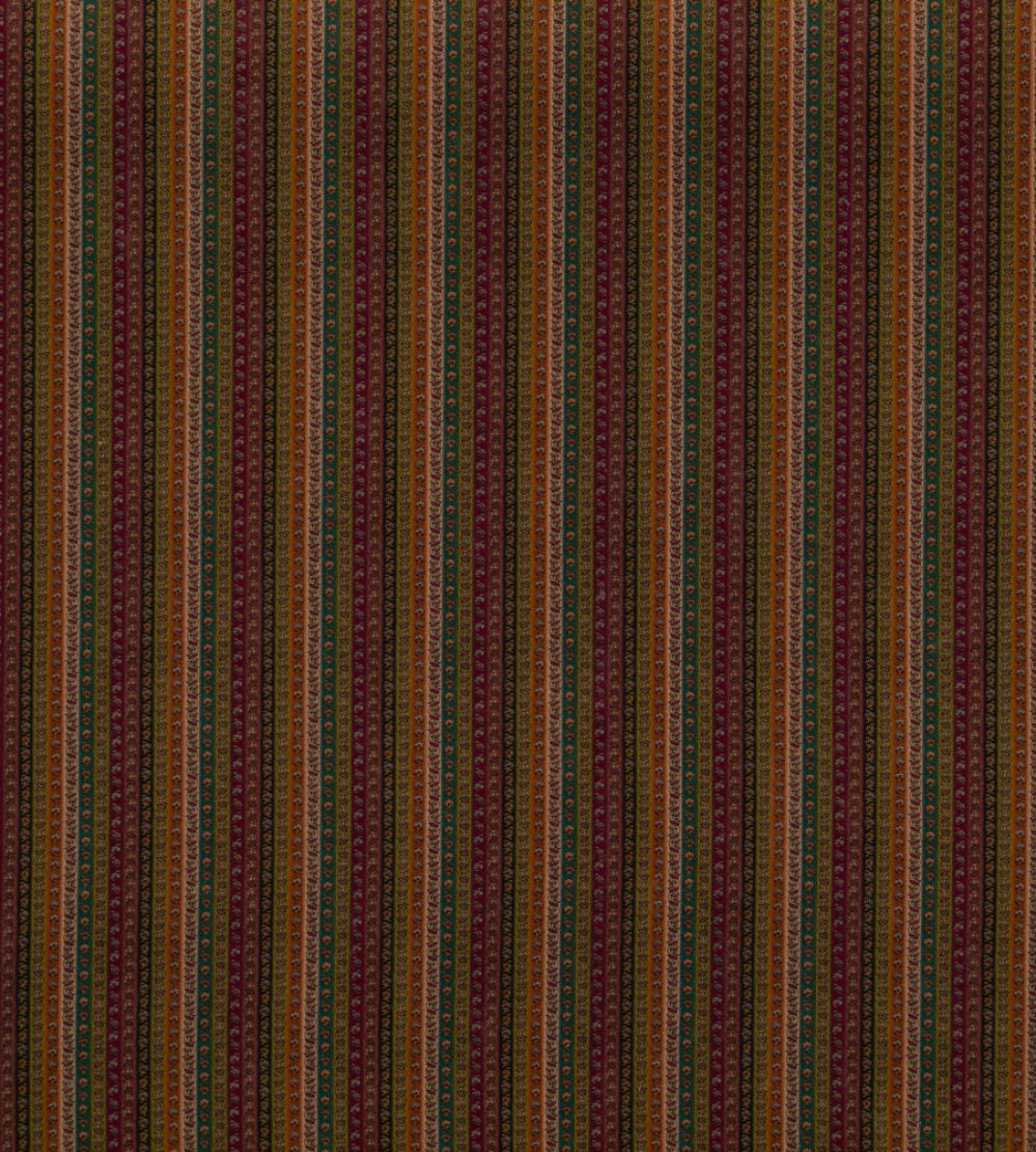 Wilde Stripe Fabric by Mulberry Home Plum