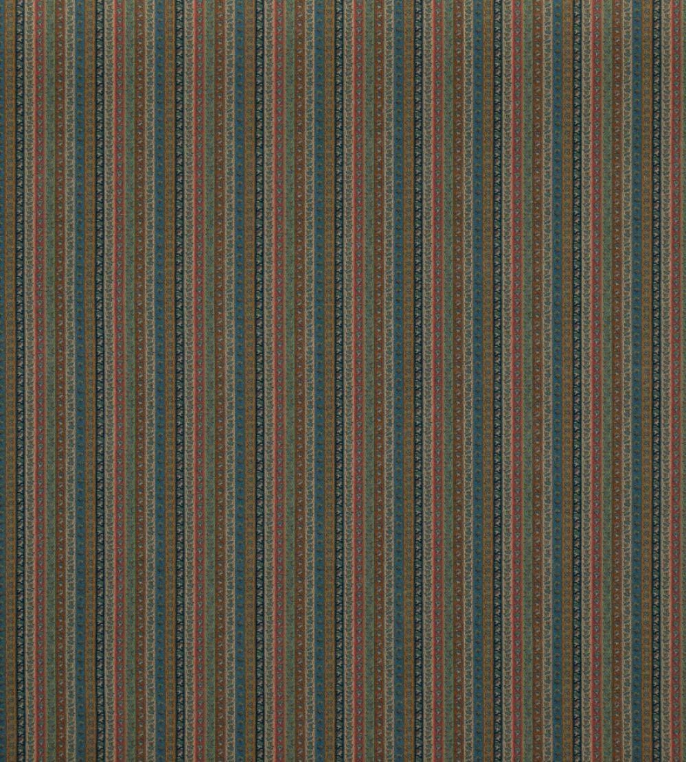 Wilde Stripe Fabric by Mulberry Home Teal
