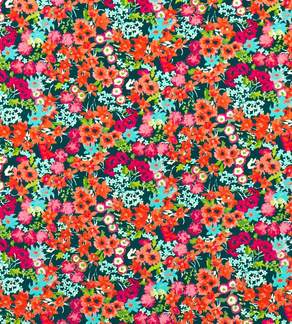 Wildflower Meadow Velvet Fabric by Harlequin Carnelian/Aquamarine/Peridot