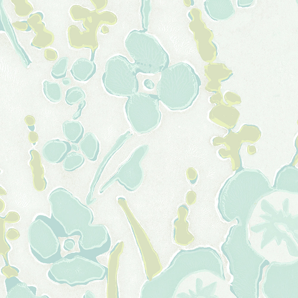 Wildflower Wallpaper by Galbraith & Paul in Sea