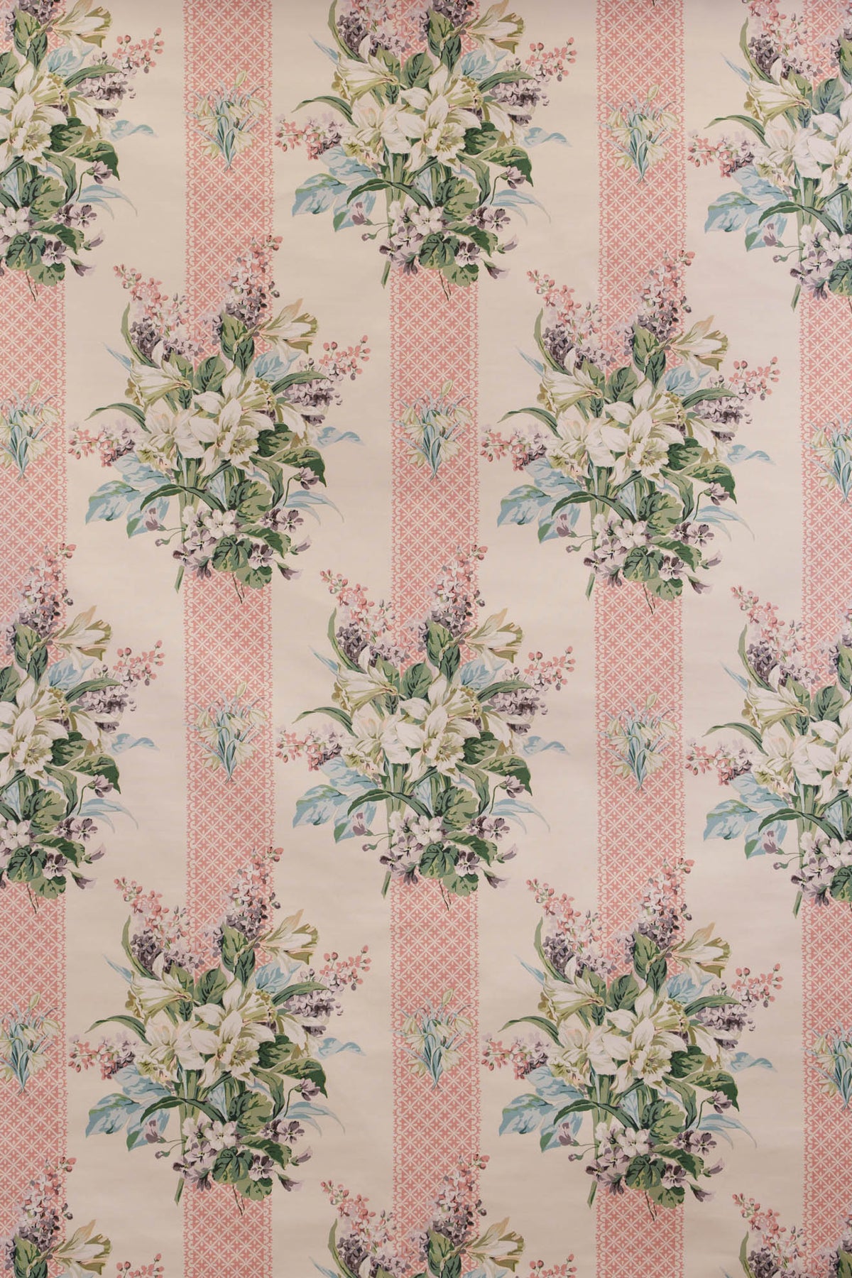 Wildflower Stripe Fabric by Jean Monro in Pink Ribbon