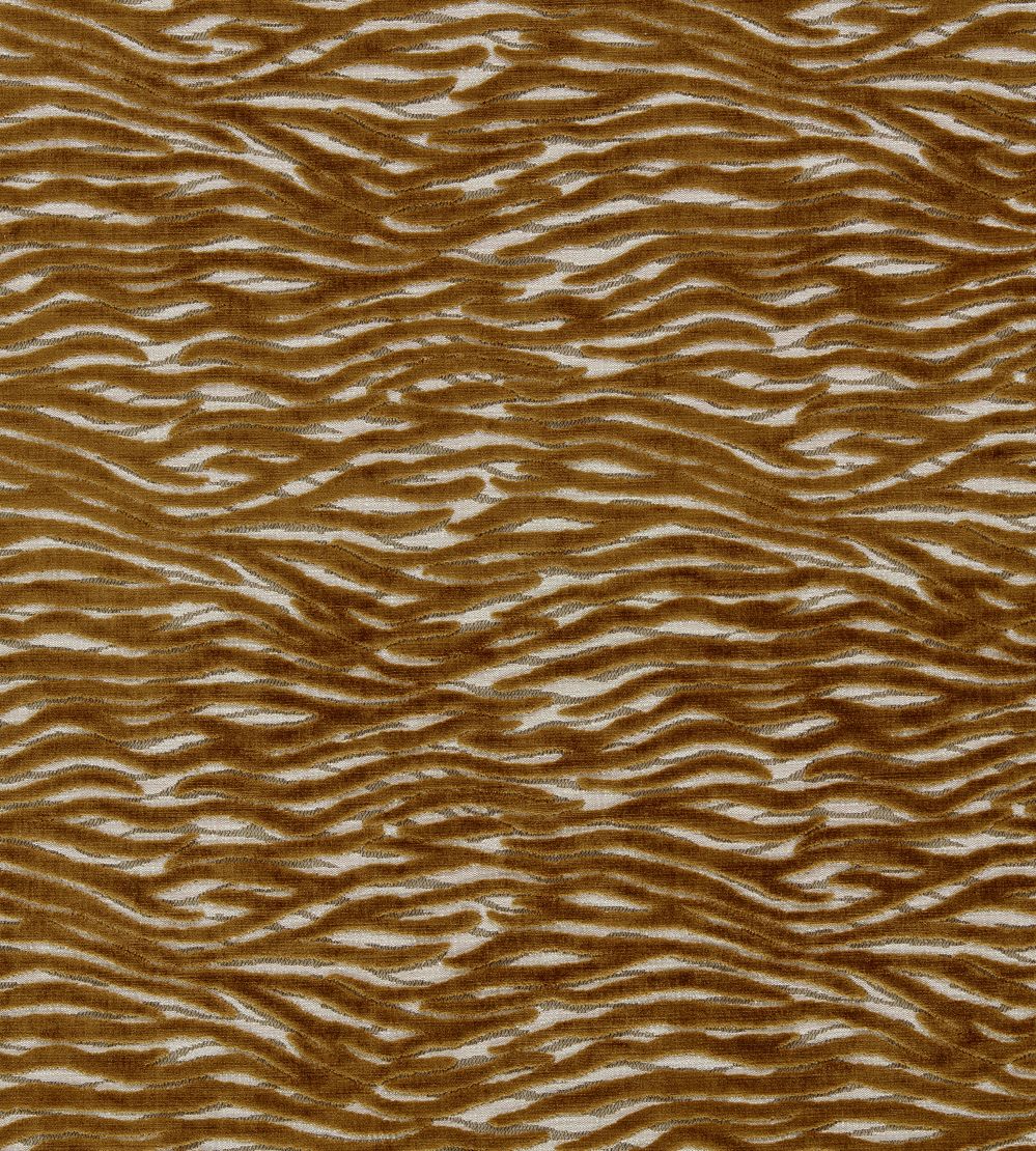 Wildstripe Fabric by Clarke & Clarke Bronze