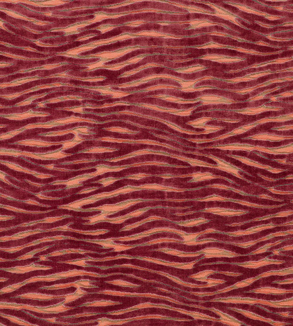 Wildstripe Fabric by Clarke & Clarke Coral