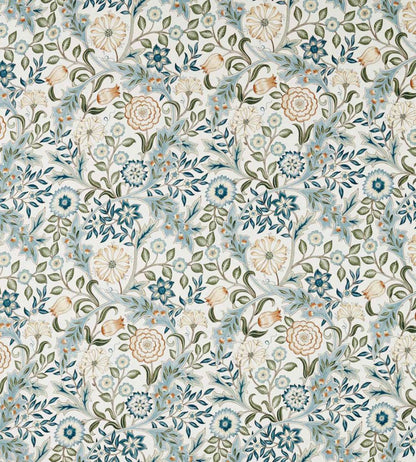 Wilhelmina Wide Width Fabric by Morris & Co Soft Blue/Peach