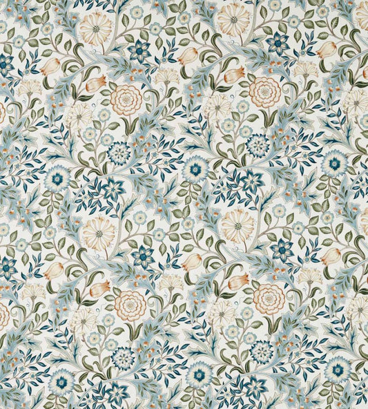 Wilhelmina Wide Width Fabric by Morris & Co Soft Blue/Peach