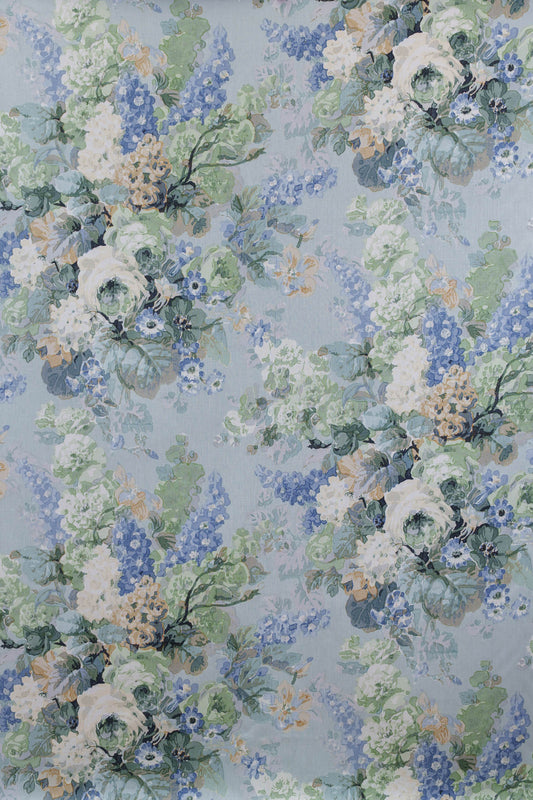 Willa Hand-Block Fabric by Jean Monro in Blue