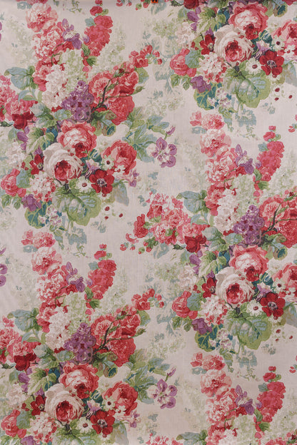 Willa Hand-Block Fabric by Jean Monro in Red