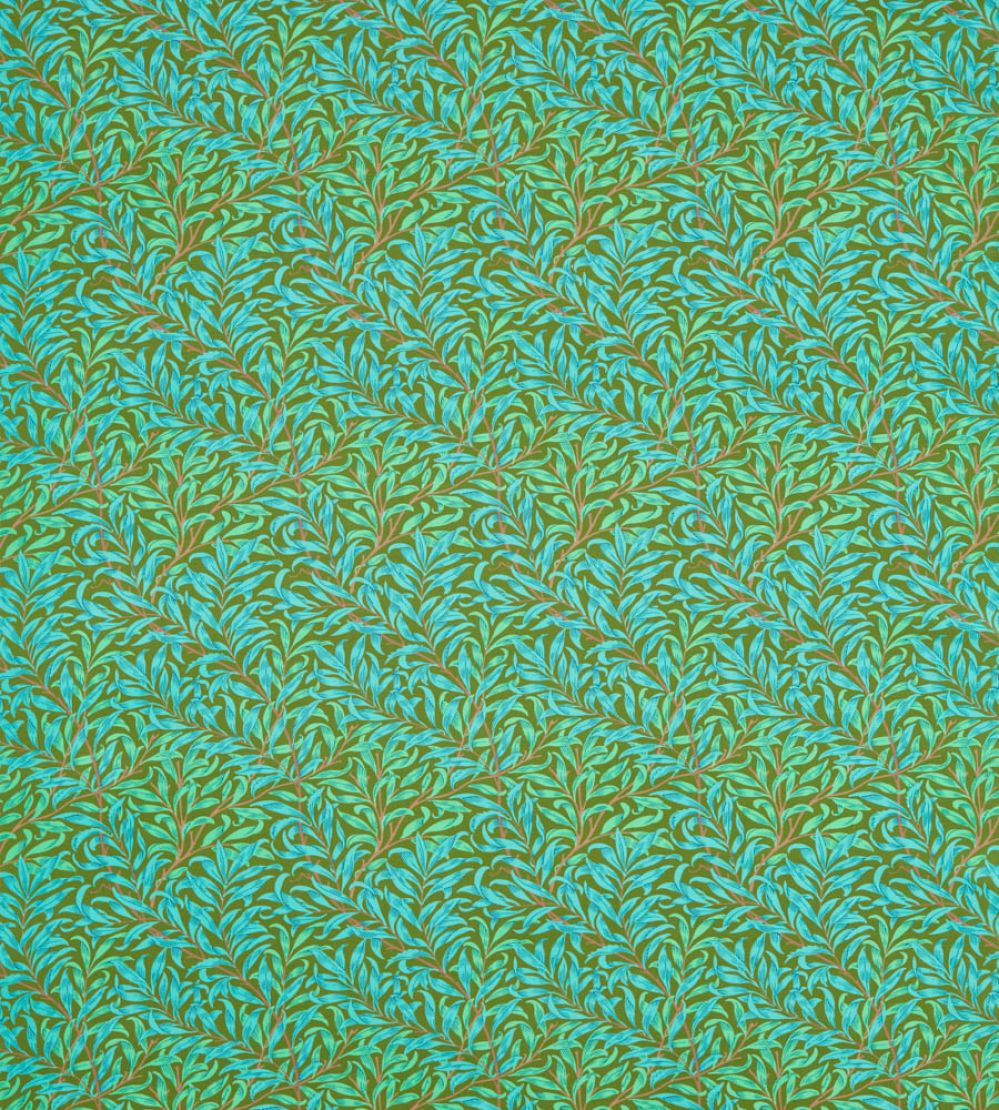 Willow Bough Fabric by Morris & Co Olive/Turquoise