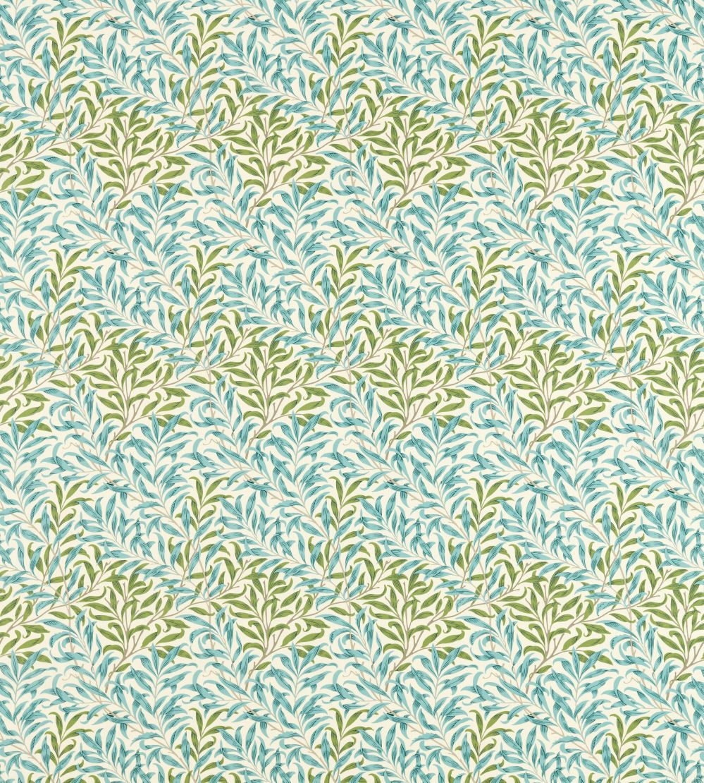 Willow Bough Outdoor Fabric by Morris & Co Nettle/Sky Blue