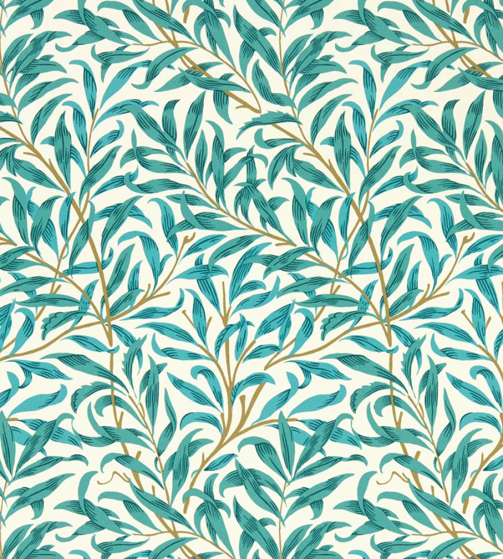 Willow Boughs Wallpaper by Clarke & Clarke Teal