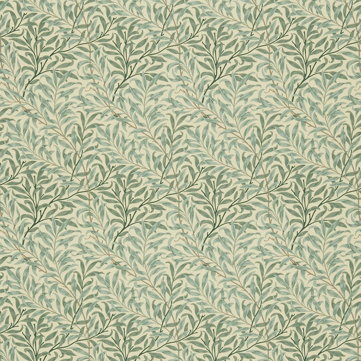 Willow Bough Cream/Pale Green fabric by Morris & Co