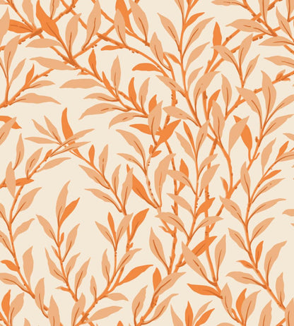 Willow Branch Wallpaper by Cole & Son Tangerine on Cream