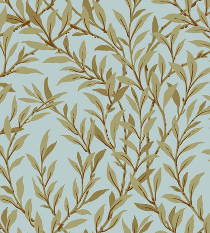 Willow Branch Wallpaper by Cole & Son Olive on Teal