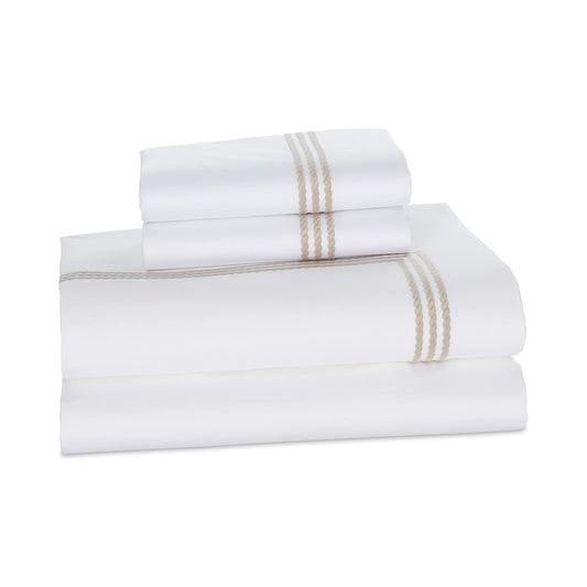 Windsor Sateen Sheet Set by Downright, product shot on white