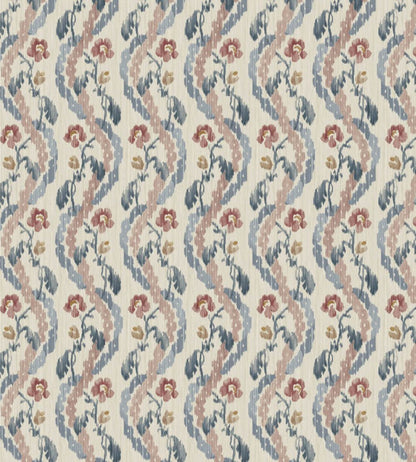 Winter Garden Fabric by Zoffany Indigo/Red