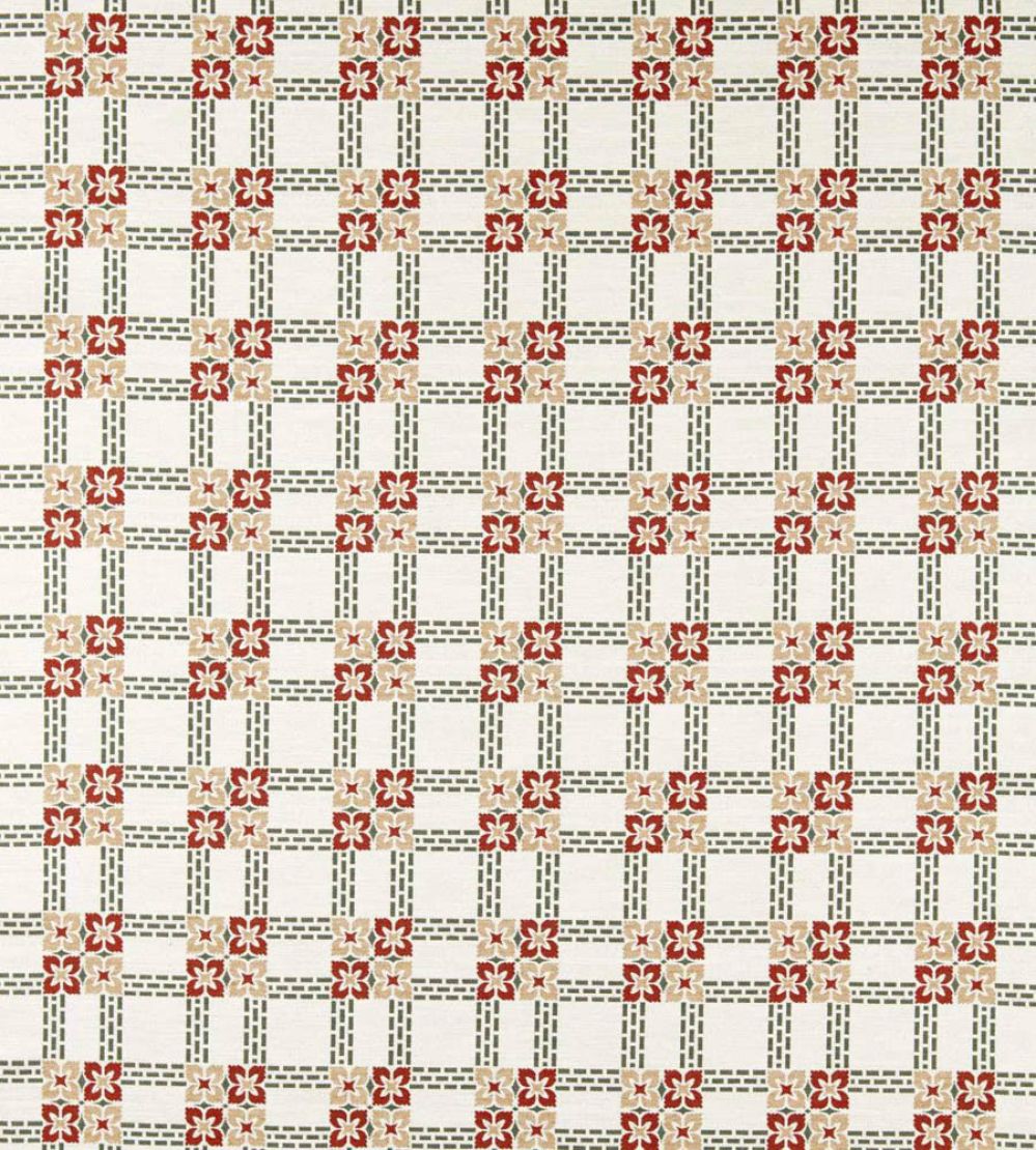 Wisley Weave Fabric by Morris & Co Russet/Thyme