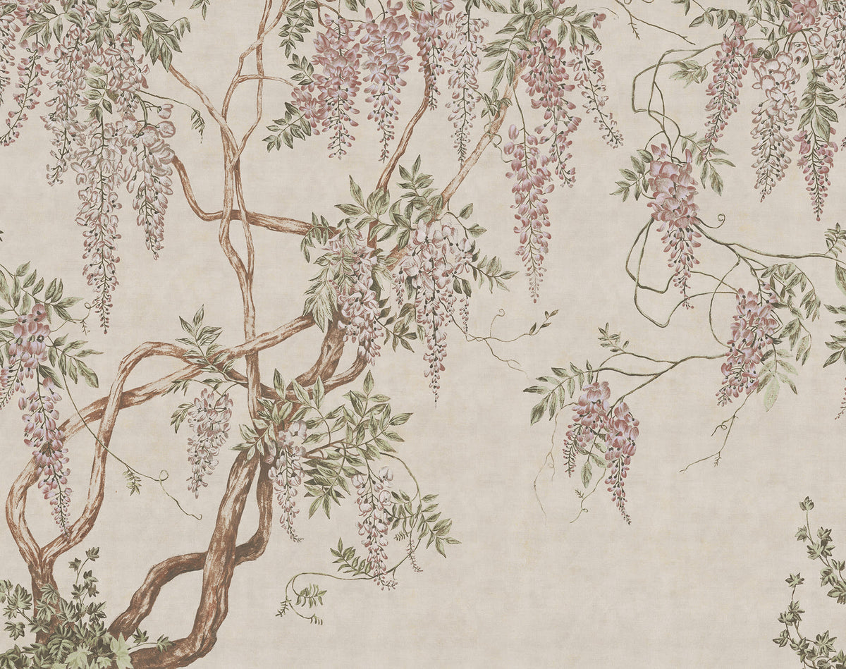 Wisteria Tree Sand mural by Rebel Walls