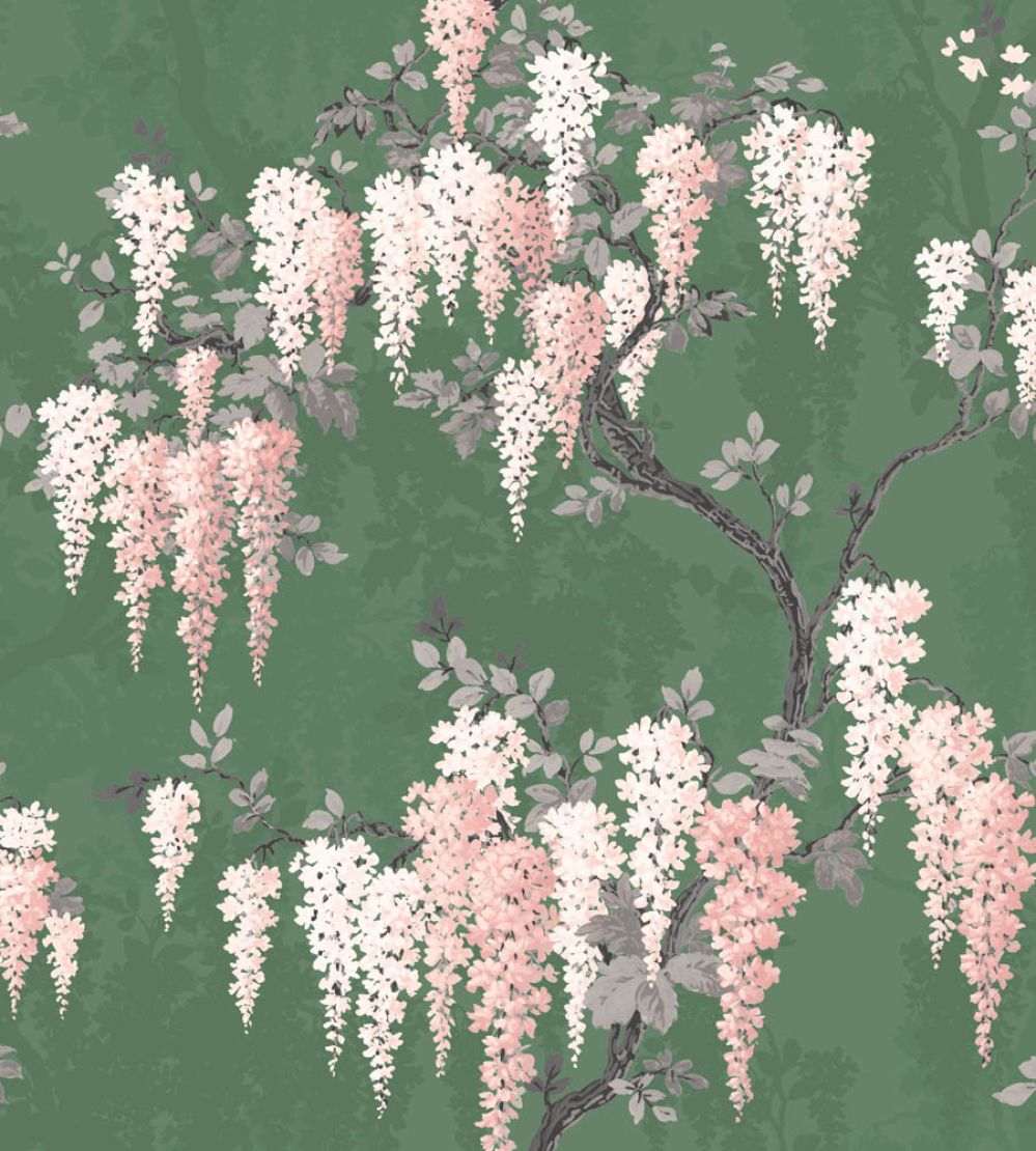 Wisteria Wallpaper by Woodchip & Magnolia Botanical Green