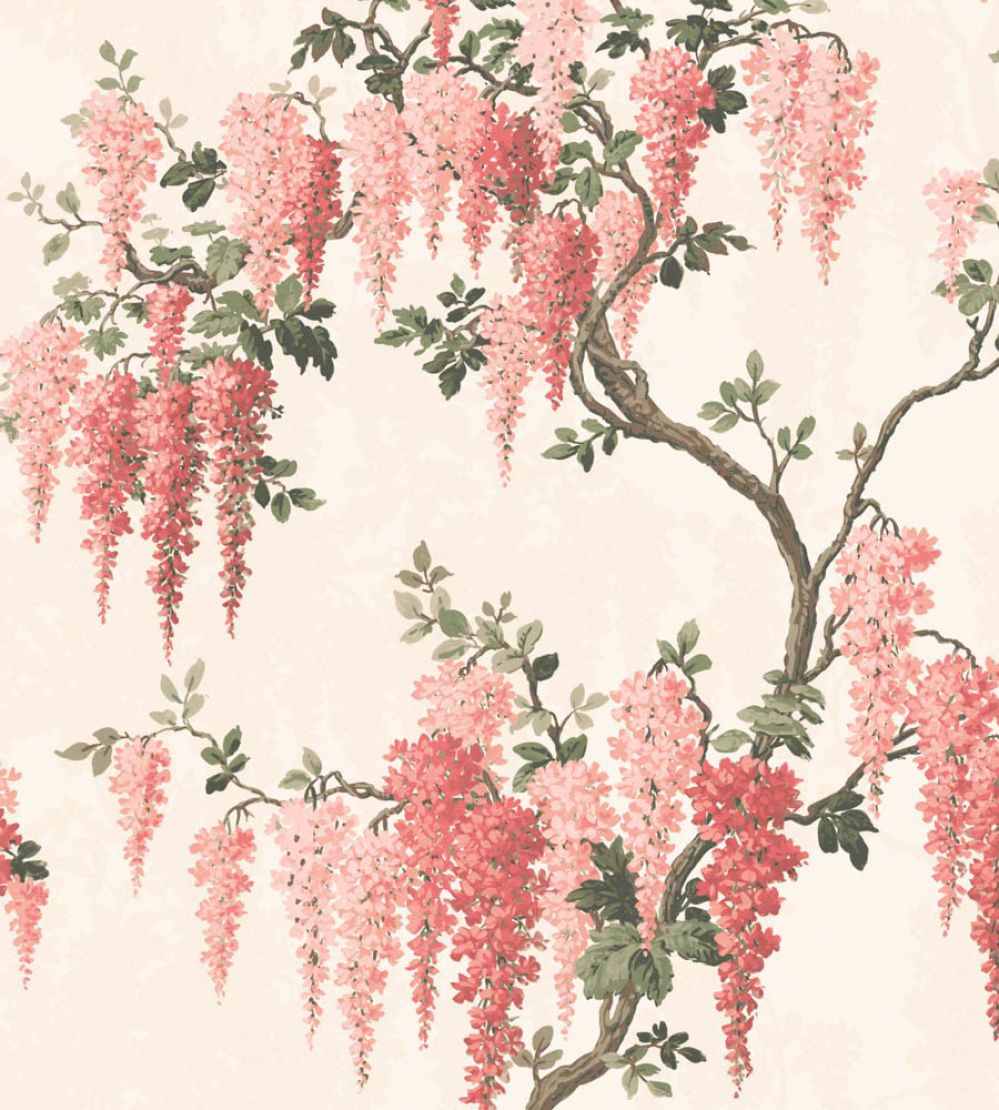 Wisteria Wallpaper by Woodchip & Magnolia Coral Floral