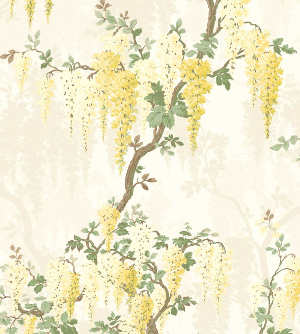Wisteria Wallpaper by Woodchip & Magnolia Lemon Yellow
