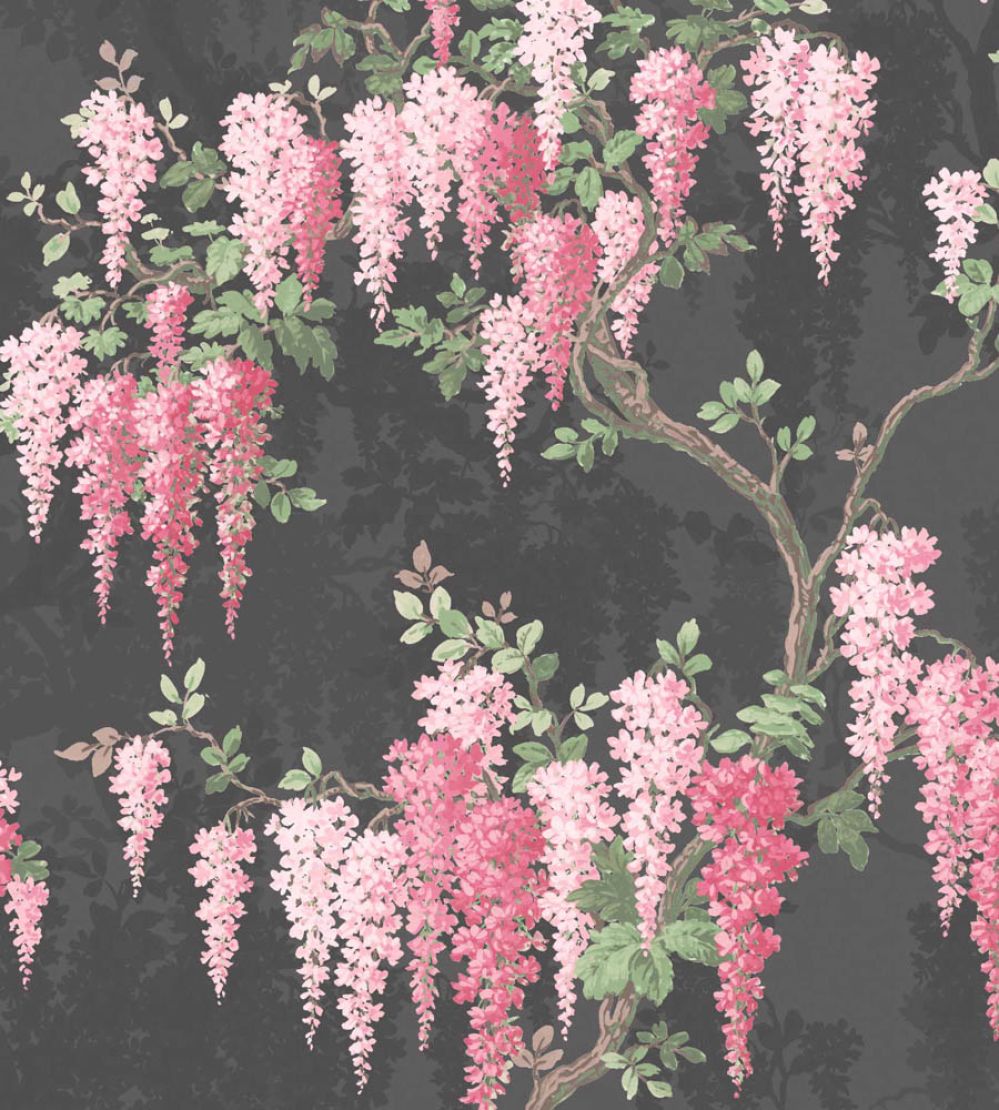 Wisteria Wallpaper by Woodchip & Magnolia Noir Black
