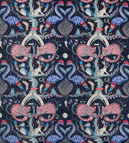 Wonder World Velvet Fabric by Clarke & Clarke Berry