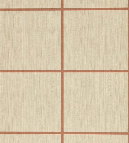 Wood Blocks Wallpaper by Harlequin Oak/Terracotta Gloss