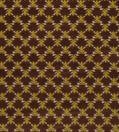 Wood Frog Velvet Fabric by Harlequin Chocolate / Pistachio