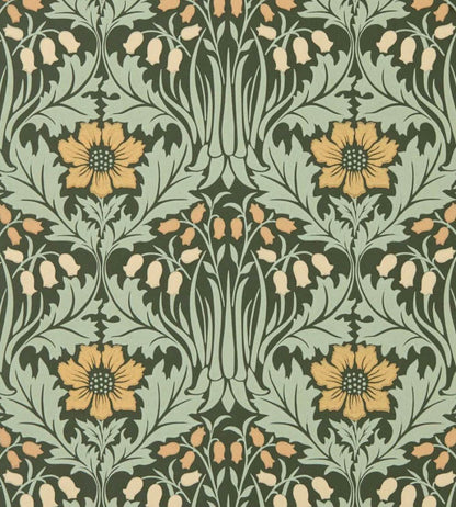 Woodbell & Anemone Wallpaper by Morris & Co Bayleaf/Manilla