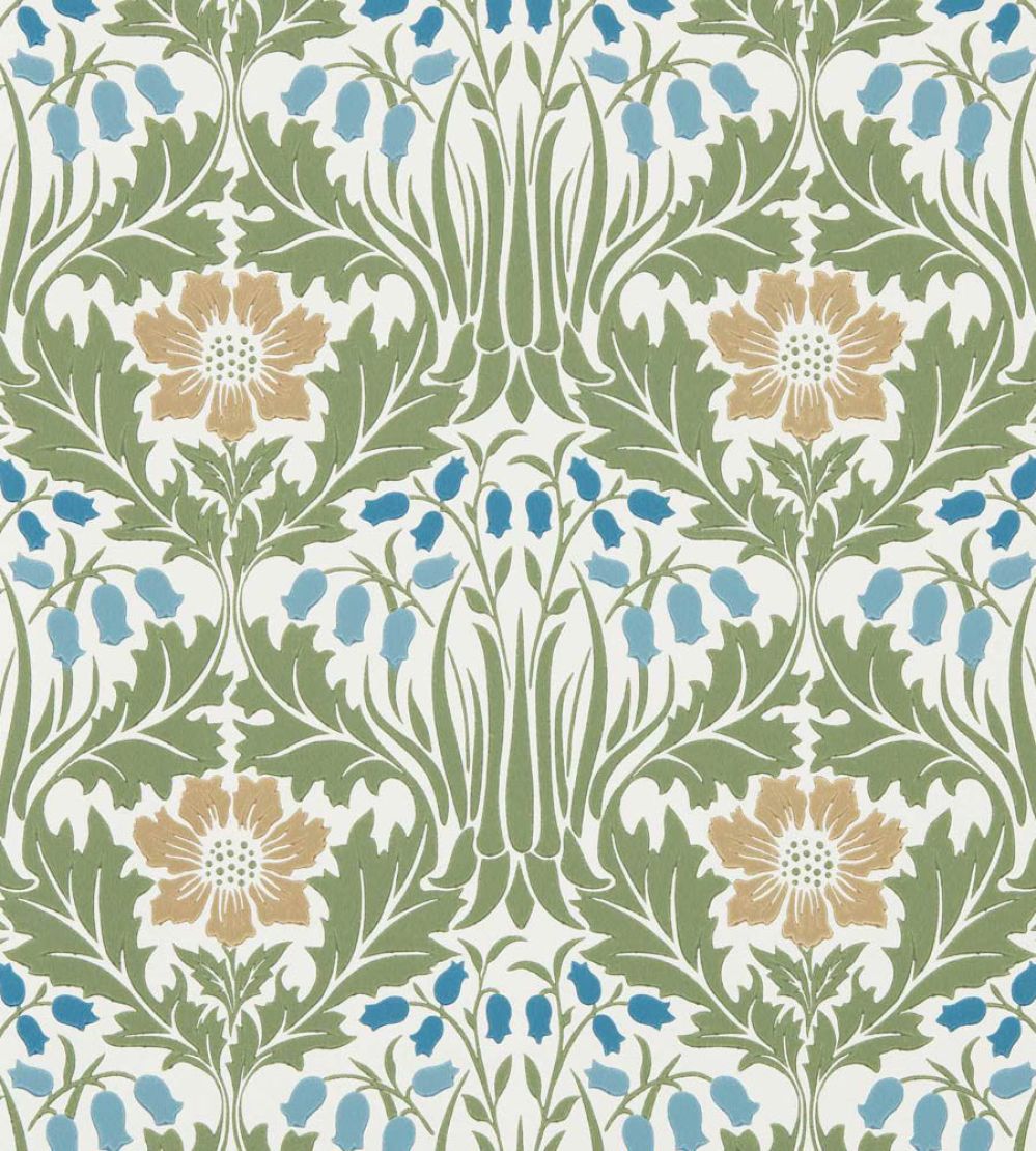 Woodbell & Anemone Wallpaper by Morris & Co Woad/Nettle
