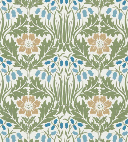 Woodbell & Anemone Wallpaper by Morris & Co Woad/Nettle