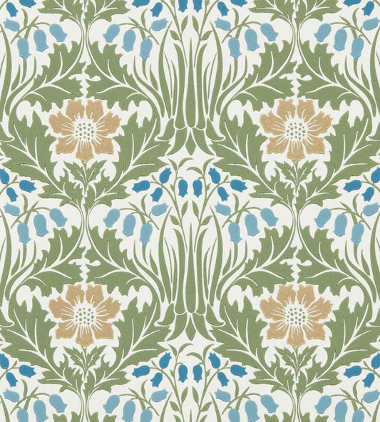 Woodbell & Anemone Wallpaper by Morris & Co Woad/Nettle
