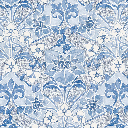 Woodford Fabric by Thibaut in Blue (F914602)